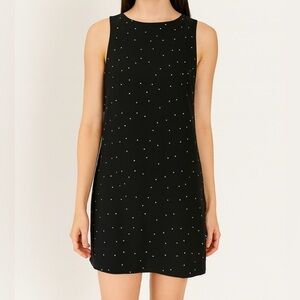 Lucy Paris Navy and white Polkadot dress Small NWT